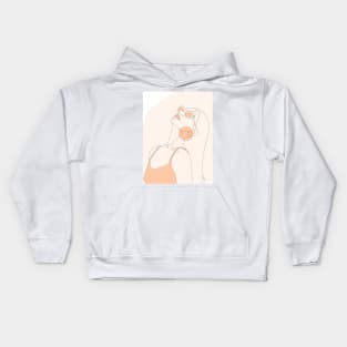 line girl Kids Hoodie